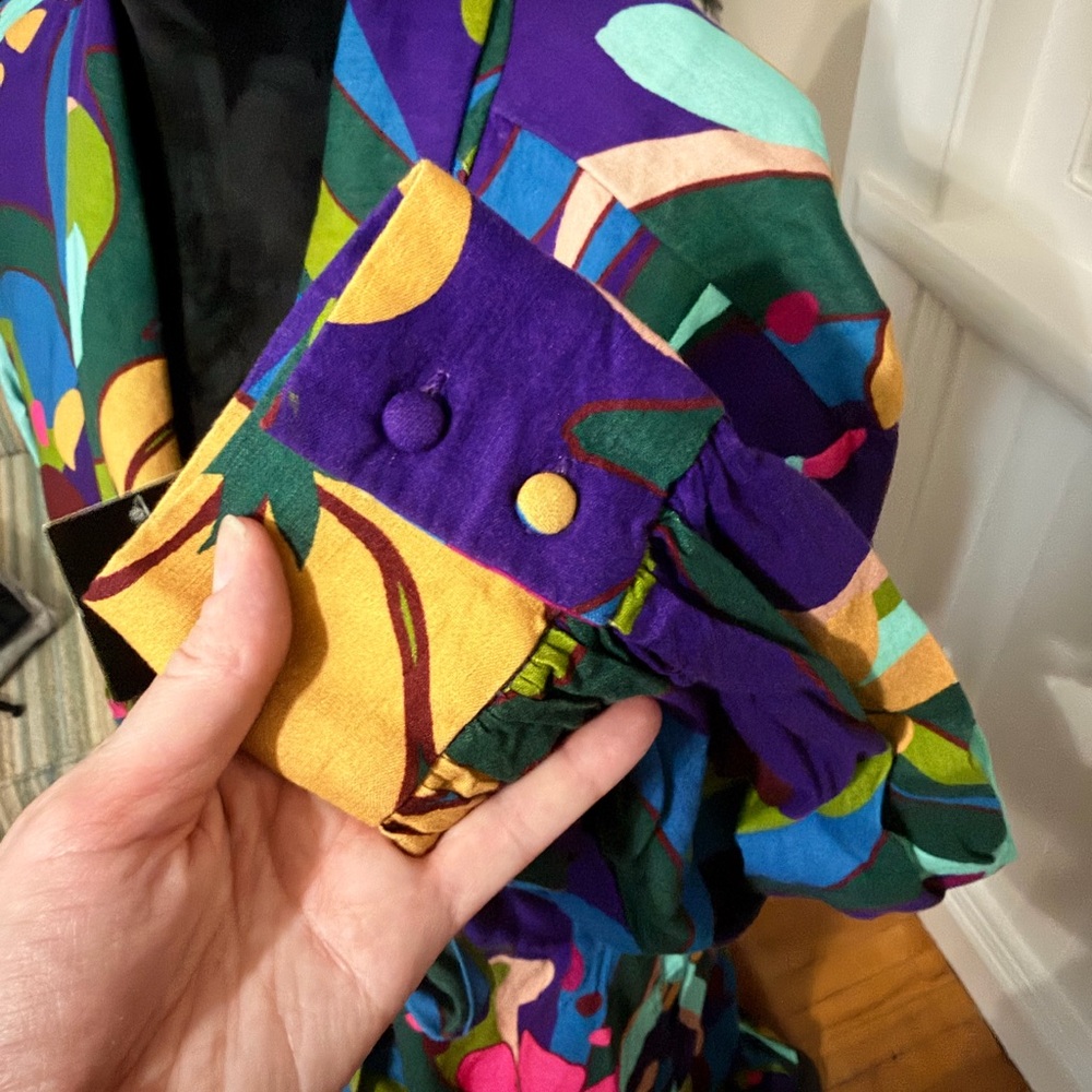 INC International Concepts Multicolor Floral duster jacket - Picture 5 of 15